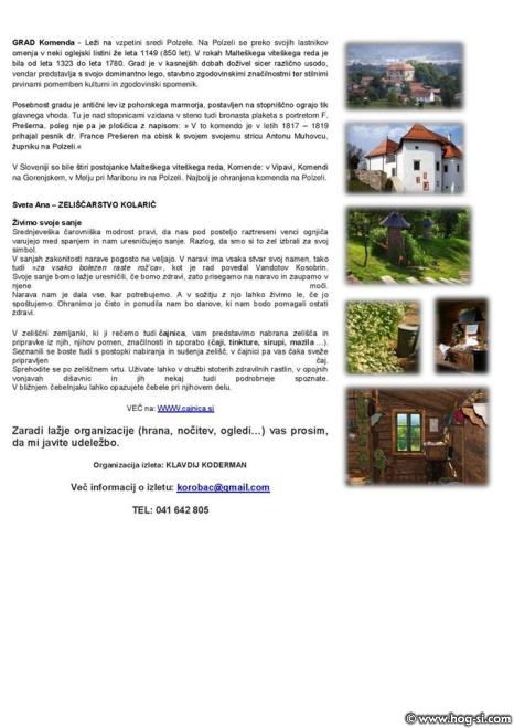 DVODNEVNI Vinsko - Zeliščarski izlet