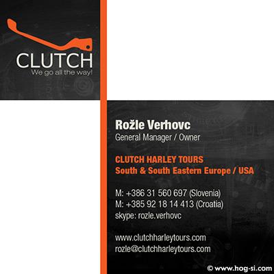 Clutch Tours - izleti in najem motorjev Harley Davidson !