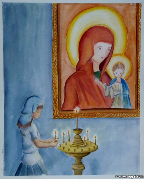 At the Divine Mother Icon