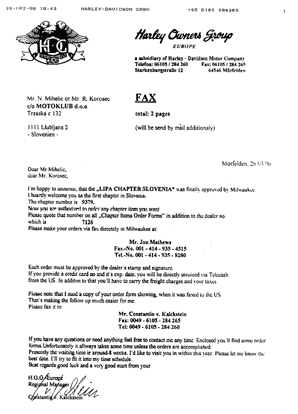 Europe Office Fax