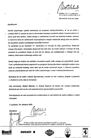 Motokluba's Final Letter